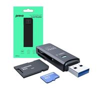 Prevo CR311 USB 3.0 Card Reader High-speed Supports SD/Micro SD/TF/SDHC/SDXC/MMC - Black