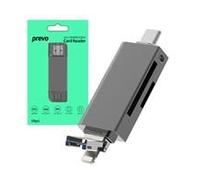 Prevo CR312 USB Type-C and Lightning Mobile Smartphone Memory Card Reader