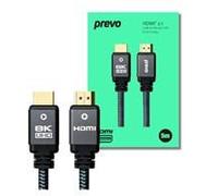 Prevo Hdmi-2.1-2M Hdmi Cable Hdmi 2.1 M To Hdmi 2.1 M 5M Black & Grey Supports D