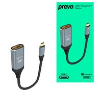 PREVO USBC-DP-ADA video cable adapter 0.2 m USB Type-C DisplayPort Bla