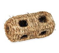 Prevue Hendryx 1092 Nature's Hideaway Grass Tunnel Toy, Small, Black, 7.5 x 3.75 x 3.75