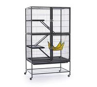 Prevue Pet Products 485 Feisty Ferret Home with Stand, Black Hammertone