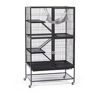 Prevue Pet Products Ferret Stack Two Story Ferret Home with Portable Stand, Escape Proof Lock, Hammock, Ramps, Expandable Add-On Cage Stacking System