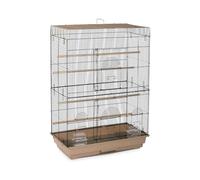PREVUE PET PRODUCTS Flight Cage for Multiple Small Birds, Steel Metal and Plastic Cage Home Crate Enclosure for Birds, Standing Birdcage, Brown/Black