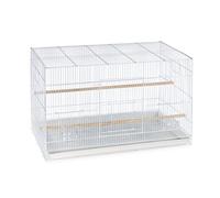 Prevue Pet Products Flight Cage Metal Steel Bird Crate, Multi-Bird Home Stackable Cage for Birds, Home Crate for Extra-Small Pet Parakeets, Finches, and More, White