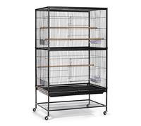 Prevue Pet Products Wrought Iron Flight Cage with Stand F040 Black Bird Cage, 31-Inch by 20-1/2-Inch by 53-Inch