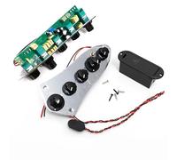 Prewired Control Plate Loaded Control Board Wiring Harness Active/Passive Switchable Bass Preamp Upgrade Kit for Fender Jazz Bass Replacement Parts Electric Bass Guitar (JB-07)