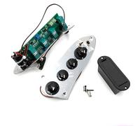 Prewired Control Plate Loaded Control Board Wiring Harness Active/Passive Switchable Bass Preamp Upgrade Kit for Fender Jazz Bass Replacement Parts Electric Bass Guitar (JB-08)