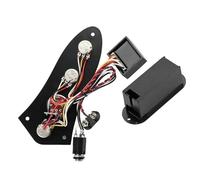 Prewired Guitar Harness 1PC Prewired Preamp Control Plate Guitar Wiring Harness(Black)