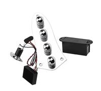 Prewired Guitar Harness 1PC Prewired Preamp Control Plate Guitar Wiring Harness(Chrome)