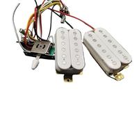 Prewired Guitar Harness Guitar Pickups 3 Way Guitar Converter 500K Potentiometer 1T1V Wiring Harness(White)