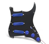 Prewired Guitar Pickguard Mini Humbucker Electric Guitar Loaded Prewired For SSS ST Style Guitar(Bk B)