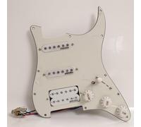 Prewired Guitar Pickguard Set For Fender Strat Style SSH Loaded Pickguard - with Alnico 5 Single Coil & Humbucker Pickups, 5-Way Switch, Full Electronics Upgrade Kit (#4)