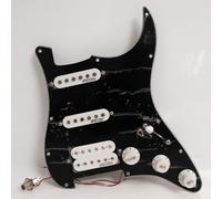 Prewired Guitar Pickguard Set For Fender Strat Style SSH Loaded Pickguard - with Alnico 5 Single Coil & Humbucker Pickups, 5-Way Switch, Full Electronics Upgrade Kit (#2)