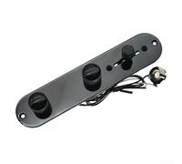 Prewired Kit for Telecaster featuring a Standard Control Plate Design with Easy Wiring Options (Black)