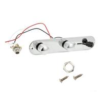 Prewired Kit for Telecaster featuring a Standard Control Plate Design with Easy Wiring Options (Silver)