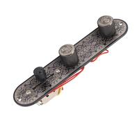 Prewired Loaded Electric Guitar Control Plate, Mounts with 3 Way Switches Knobs for Telecaster Parts, Full Load Control Board with Harness (GE205 Black Sunflower)