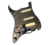 Prewired Pickguard Split Coil Mini Humbucker Pickups Kill Switch Output Mute Switch Guitar Parts Left Handed Loaded SSH Pickguard Set(Black pickguard)