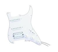 Prewired Pickguard Three-single circuit assembly pickguard pickups are suitable for ST electric guitar Alnico aluminum nickel cobalt electric guitar accessories(Off-white single single double)