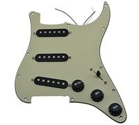 Prewired Pickguard Various Loaded SSS Pickguard For Stratocaster Prewired Pickguard With Pickups (Color : Aged White 3 Ply-BK)