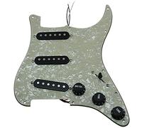 Prewired Pickguard Various Loaded SSS Pickguard For Stratocaster Prewired Pickguard With Pickups (Color : Aged Pearl-BK)