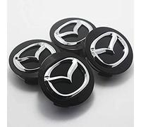 PREWIZ 4pcs Wheel Centre Caps for Mazda 2 3 6 MX-5 MX-30 56mm, Wheel Center Hub Cap Hubcap Cover Waterproof Wear Resistant Anti Rust Wheel Center Car Decoration Accessories