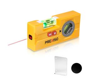 PREXISO 2-in-1 Laser Level with LED Light, Magnetic Torpedo Spirit Level