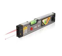 PREXISO 2-in-1 Laser Level Spirit Level with Light, 100Ft Alignment Point, 30Ft Leveling Line, Magnetic Laser Leveler Tool for Construction Picture Hanging Wall Writing Painting Home Renovation