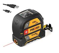 PREXISO 2-in-1 Laser Tape Measure, 135Ft/40m Digital Laser Measure & 5m Tape Measure, Rechargeable Laser Measurement Tool with M/In/Ft, Suitable for Pythagoras/Distance/Area/Volume Measurement