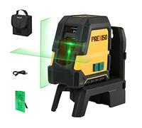 PREXISO 30m Laser Level, Rechargeable Self Leveling Cross Line Green, Horizontal and Vertical Line Laser Level with Magnetic Holder, for Construction, House Decoration(Tripod Not Included)