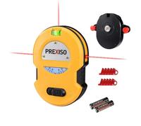 PREXISO Laser Level, 10 m Horizontal & Vertical Line Laser, Multi-Surface | 3-Line Laser Projection, 15°-75° Adjustable Angle, 360° Magnetic Base, Multi-Fix Wall Mount, Surface-Activated Laser
