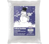 PREXTEX Artificial Snow 30 Ounces Fake Snow Flakes for Winter Decoration, Village Displays - Sparkling White Dry Plastic Faux Snow for Holiday Decor and Winter Displays