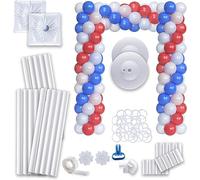 Prextex Deluxe Balloon Column and Square Arch Kit - 5 Feet Tall Set of 2 Balloon Columns or High Square Arch with Balloon Rings for Wedding, Birthday Party and all other Event Decorations