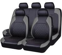 PREZ Full Set Car Seat Protectors for KIA Rio 2006-2018 2019 2020 2021 2022 2023, Front Rear 5 Seats Auto Seat Covers Tailored Leatherette Car Seat Accessories,B/Grey
