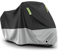 PREZ Motorcycle Cover for CRF 250L CRF 250 Rally 250L 2017-2021 2022 2023 2024, Indoor Outdoor Waterproof Breathable Motorbike Protection Cover with Reflective Strips and Lock Hole