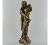 Prezents.com As One, Erotic Bronze Effect Sculpture Nude Lovers Man Woman Couples Gift H10cm