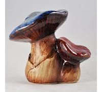 Prezents.com Ceramic Garden Mushrooms Big Blue Small Red Outdoor Decor Small Novelty Sculpture H12cm