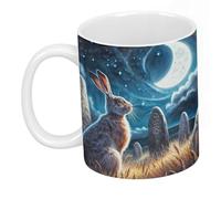 Prezents.com Hare Gazing in The Runes Spiritual Artwork On Ceramic Classic Mug