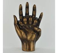 Prezents.com Lovers Hands Entwined Sculpture Bronze Effect Anniversary Engagement Wedding Gift Decor H15cm