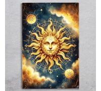 Prezents.com Tarot The Sun Spiritual Artwork On Ceramic Wall Art Picture Tile