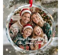 PREZINA Personalised Christmas Photo Bauble - Gifts for Family & Couple