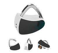 prezlock Fingerprint Padlock, Biometric, Compact, USB Rechargeable, Vivid Snow