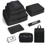 Prezon Packing Cubes for Suitcase 8 Set, Lightweight Luggage Packing Organizers Packing Cubes for Travel Accessories - Black