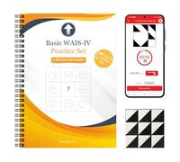 PrfcNL Basic WAIS-IV Practice Set - 44 Practice Questions, with 9 Black and White Blocks and Mobile App, Suitable for IQ Test Preparation, BDT Training, Educational STEM Learning Material