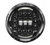 PRFGSGVBV Car Headlight Assembly For Lada For Niva For VAZ 2101 4x4 7" 7Inch LED DRL H4 Halo Headlights Headlamps With Ring Amber Turn Signal(90W Headlight Black)