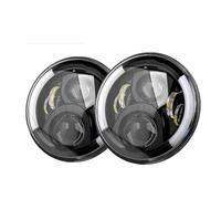PRFGSGVBV Car Headlight Assembly For Land For Rover For Defender 90 110 12V Car Led 7inch Headlights DRL Amber Turn Signal Eyes Lights(2pc 6Leds Side DRL)