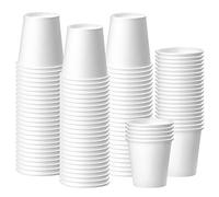 Prgery 100 Pack 3 oz White Paper Cups, Bathroom Cups Disposable,Moushwash Cup Small Snack Cup for Water, Juice, Candy Ideal for Party Bathroom and Office