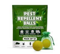 PRICE BEATER Advanced Rat & Mouse Repellent Balls - Natural Peppermint Oil Formula - Long-Lasting Indoor/Outdoor Moth Balls - Eco-Friendly, Pet-Safe Rodent Deterrent - 12 Pack