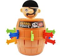 PRICE BEATER Barrel Pirate Pop-Up Toy Game, Classic Pirates Uncle Sword Game for Kids & Family Parties, Fun Luck-Based Board Game with Colorful Swords,