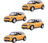 PRICE BEATER Die Cast Metal Toy Cars, Mini Racing Vehicles for Kids, Alloy Sports Cars & Supercars with Realistic Design, Ready to Run, Birthday Party Gifts for Boys & Girls (Yellow), 6 Pack (4 PCS)